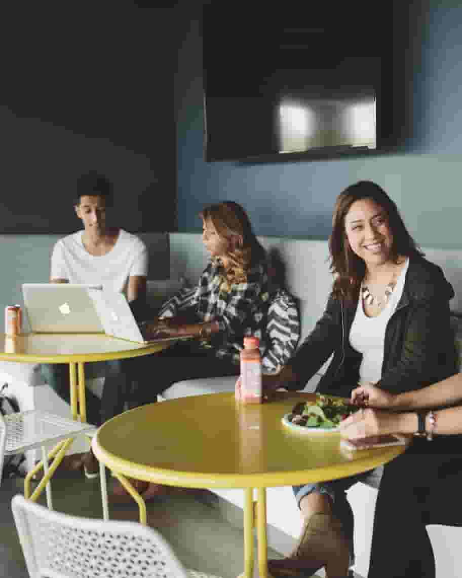 Mizzou students relaxing at coffee shop